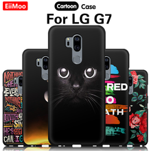 Силиконовый чехол EiiMoo для LG G7, чехол ThinQ, чехол с мультяшным принтом, черный чехол для телефона из ТПУ для Coque LG G7 LGg7, чехол s, мягкий чехол 6,1 дюйма 2024 - купить недорого