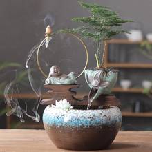 110V/220V Chinese Ceramic Zen Home Decorative Indoor Water Fountains Office Living Room Small Fish Tank Fountain Feng Shui Decor 2024 - buy cheap