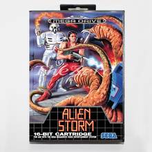 Tempestade alienígena com caixa para 16 bit cartão de jogo de vídeo md para sega mega drive/genesis 2024 - compre barato