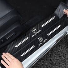 4pcs/set For Dodge Car Door Sill Protector Leather Vinyl Stickers Car Threshold Decals Car Door Interior protection Accessories 2024 - buy cheap