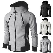 Fashion Plus Size Men Jacket Coat Casual Fake 2 Pieces Jackets Hooded Winter Warm Top Zip High Quality Mens Overcoat gifts coats 2024 - buy cheap