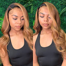 1B/27 Lace Front Human Hair Wigs With Baby Hair Wavy Pre Plucked Ombre Color Brazilian Blonde Hair Wigs For Women T Bleach Knots 2024 - buy cheap