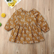 Vestido de manga larga para niño pequeño, chico ropa Floral para niña, falda de tutú, vestido de vacaciones 2024 - compra barato