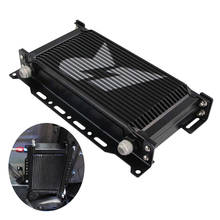 LINESRACING 19ROW AN-10AN Engine Racing OIL COOLER Black/Silver+Mounting Bracket Kit 2024 - buy cheap