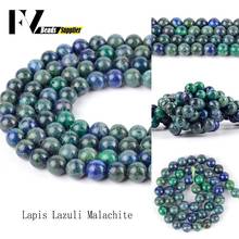 4-12mm Natural Lapis Lazuli Malachite Loose Spacer Round Stone Beads For Jewelry Making DIY Bracelets Necklace Needlework 15" 2024 - buy cheap