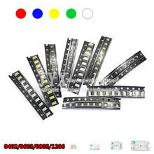 100 piezas 0805 SMD LED lámpara cuentas rojo amarillo verde blanco azul naranja diodo emisor de luz 2024 - compra barato
