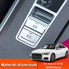 Cubierta de botón de arranque y parada de coche, accesorio electrónico de freno de mano, 4 piezas, para Audi A6 C8 4K, 2019-presente 2024 - compra barato