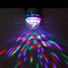 Светодиодный RGB мини-сценический светильник E27 AC 85-265 в, Магическая хрустальная лампа-шар 9 Вт, лазерный светильник 220 В 110 В, Рождественский танцевальный вечерние фонарь прожектор 2024 - купить недорого