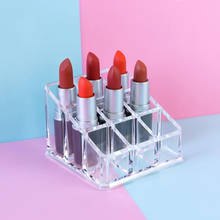 1pc 9-grid Lipstick Storage Rack Lipstick Dividing Box Cosmetic Storage Case and Boxes Transparent Acrylic Cosmetic Organizer 2024 - buy cheap