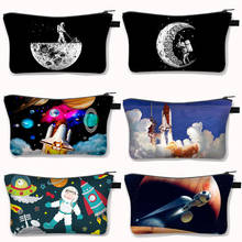 Mars Spaceship Cosmetic Bag Women Makeup Bags Astronaut Universe Girl Cosmetic Case Ladies Storage Lipstick Holder Bag 2024 - buy cheap