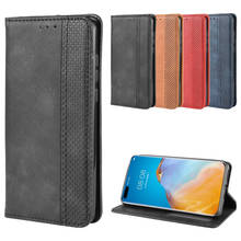 Luxury Retro Slim Leather Flip Cover for Huawei P40 Pro Case 6.58" Wallet Card Stand Magnetic Book Cover Huawei P40Pro Cases 2024 - buy cheap