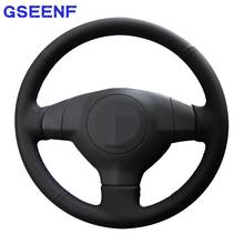 Car Steering Wheel Cover For Suzuki SX4 Alto Old Swift Opel Agila Black Hand-stitched Artificial Leather 2024 - buy cheap