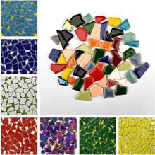 Mosaico de telhas de cores misturadas (aproximadamente 70 peças) 100g, mosaico regular para artesanatos de parede, materiais de decoração, faça você mesmo 2024 - compre barato