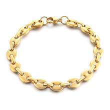 Bracelet Men Stainless Steel Bracelet Coffee Beans Link Chain Bracelets for Man Women Male Gifts Jewelry Bangles 2024 - buy cheap