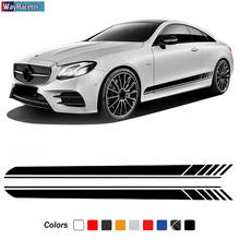 Edition AMG Sport Side Stripe Skirt Sticker Decal For Mercedes Benz E Class W213 S213 E43 E53 E63 AMG A238 C238 E300 Accessories 2024 - купить недорого