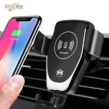 KISSCASE Wireless Car Phone Holder 10W Fast Charging Stand For Iphone 11 Pro 4.0-6.5 Inch Gravity Auto CD Slot Support Car Mount 2024 - buy cheap