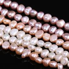 Perlas naturales de agua dulce, perlas de color morado y blanco, Perla irregular, usadas para fabricación de joyería, bricolaje, pulsera, collar, tamaño 5-6mm, novedad 2024 - compra barato