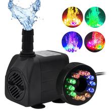 10W Ultra Quiet Submersible Water Fountain Filter Fish Pond Aquarium Water Pump Tank Fountain With 12 Lights 2024 - buy cheap