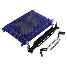 LINESRACING AN10 15Row Aluminum Oil cooler W/ 262mm Mounting Bracket Kit Trust Type Black/Blue 2024 - buy cheap