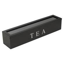 2020 New Wooden Tea Box with Lid Coffee Tea Bag Storage Holder Organizer for Kitchen Cabinets Support DropShipping 2024 - buy cheap