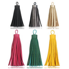5pcs 6 8cm Length Leather Tassels Fringe Craft Tassels For Purl Macrame DIY Jewelry Keychain Cellphone Straps Pendant Wholesale 2024 - buy cheap