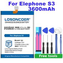 LOSONCOER-Batería de 100% mAh 3600 P para teléfono inteligente Elephone S3, herramientas gratuitas, soporte, pegatinas, ciclo 0, 345876 2024 - compra barato