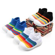 Fall Winter Warm Baby First Walkers Striped Floor Sock Toddler Indoor Walker Shoes Infant Soft Anti-slip Cotton Sock 3-12M 2024 - buy cheap