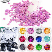 12 Pot Nail Art Decoration Colorful Glitter Sequins Jewelry 3D Tips DIY Design Manicure Tools Acrylic UV Gel Polish Accessories 2024 - buy cheap