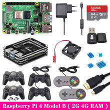 Raspberry Pi 4 2GB 4GB RAM Game kit with USB Gamepad Joystick Acrylic Case SD Card Power Supply for Raspberry Pi 4 Model B Pi 4B 2024 - buy cheap