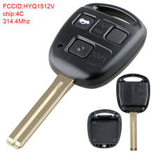 314.4Mhz 3 Buttons Uncut Ignition Master Car Key Keyless Entry Remote Fob with 4C Chip HYQ1512V Fit for Lexus 2024 - buy cheap