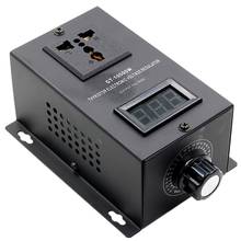 Regulador eletrônico de temperatura, 220v 10000w scr, controlador de temperatura e velocidade com dimmer e termostato 2024 - compre barato
