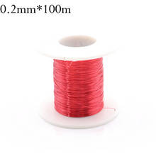 Cable magnético rojo de 100M, alambre de cobre esmaltado QA de 0,2mm, bobina magnética para máquina eléctrica, fabricación de electroimanes DIY 2024 - compra barato