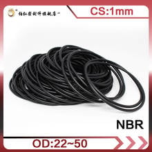 Nitrile Rubber O-Ring 20PCS/lot Black NBR Sealing CS1mm OD22/23/24/25/26/27/28/30/35/40/50mm O-Ring Seal Gasket Ring 2024 - buy cheap