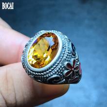 Женское кольцо с топазом BOCAI Cloisonne, регулируемое кольцо из чистого серебра s925, новинка 2020 2024 - купить недорого