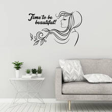 Inspirational Quote Wall Decal Beauty Spa Hair Salon Woman Mural Vinyl Wall Stickers Girls Bedroom Living Room Home Decor S682 2024 - buy cheap