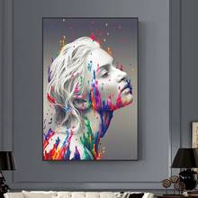 Graffiti Art Painting for Home Decor Fashion Woman Figure Portrait Canvas Picture Modern Home Room Decor Frameless Wall Art 2024 - buy cheap