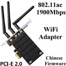 Chin-Firmware, 802.11AC PCI-E Wireless Network Card, 2.4GHz 600M 5GHz 1300M, 1900Mbps External WiFi Adapter, 3* Exter/ Antennas 2024 - buy cheap