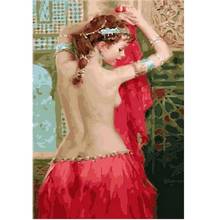 Frameless diy painting by numbers for adults picture by numbers for home decor canvas painting 4565cm Belly dance 2024 - buy cheap