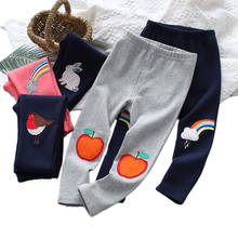 2021 Spring Autumn Girls Leggings Embroidery Leggins For Kids Children Cotton Pants Toddler Trousers Slim Clothing 2024 - buy cheap