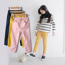 2020 Spring Autumn Girls Pants Elastic Children's Clothing High Quality Casual Kids Pants Candy Color Pencil Skinny Girls Pants 2024 - buy cheap