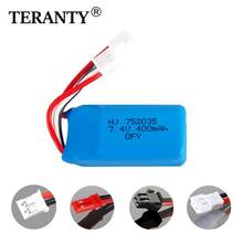 7.4V 400MAH 752035 lipo battery for DM007 RC Airplane Quadcopter  Helicopter Toy Spare Parts 2s for 7.4V drone Battery 2024 - buy cheap