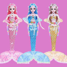 BJD Doll,Mermaid Dolls 60cm Fashion Dolls 18 Ball Jointed Dolls with Clothes Outfit Shoes Wig Hair Makeup Best Gift for Girls 2024 - buy cheap