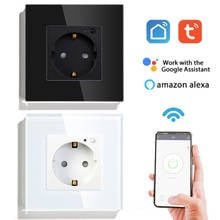 Socket in The Wall Smart WiFi Plug EU Wireless Remote Voice Control Outlet Timer Socket for Alexa Google Home Smartlife Tuya 2024 - buy cheap