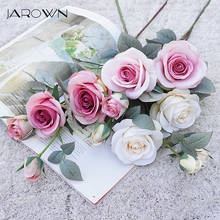 JAROWN-Rosa champán francés, flor Artificial, decoración del hogar, fotografía, suministros de boda, decoración de Mariage, planta de flor falsa 2024 - compra barato