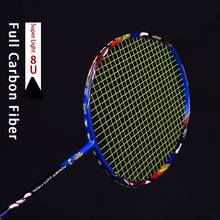 Super Light 8U 62-65g Full Carbon Fiber Badminton Racket Strung Professional Offensive Rackets G5 Max Tension 30lbs Bags Racquet 2024 - buy cheap