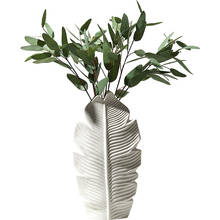 White Ceramic Leaf Shape Vase Nordic Decoration Home Flower Arrangement Plant Ceramic Vase Wedding Living Room Table Modern Vase 2024 - buy cheap