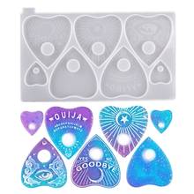 Gothic Witchcraft Board Heart Pendant Keychain Resin Mold Ouijas Planchette with Hole Silicone Resin Mold Art Crafts 2024 - buy cheap