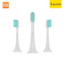 Cabeças de escova de dentes elétrica xiaomi, original, tipo regular, 3 peças, substituição da cabeça, escova de dentes elétrica, mijia sonic, t300, t500 2024 - compre barato