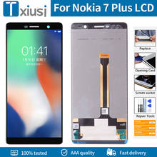 6,0 "Оригинальный ЖК-дигитайзер для Nokia 7 Plus, ЖК-дисплей, сенсорный экран в сборе для Nokia E7 Plus TA-1062 TA-1046 TA-1055 LCD 2024 - купить недорого