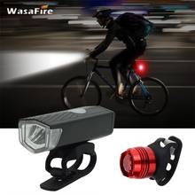 Набор передних и задних фонарей для велосипеда WasaFire, перезаряжаемая USB велосипедная фара, водонепроницаемая XPE светодиодная велосипедная фара с велосипедным задним фонариком 2024 - купить недорого